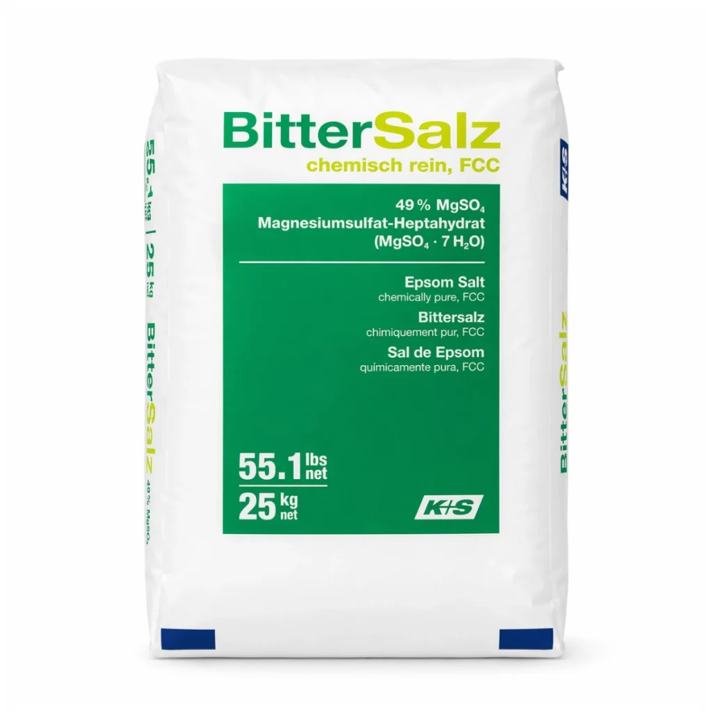 Sulfato de magnesio (sales de Epsom)