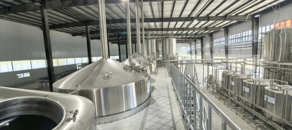 Sala de cocción para cervecería industrial - detalle
